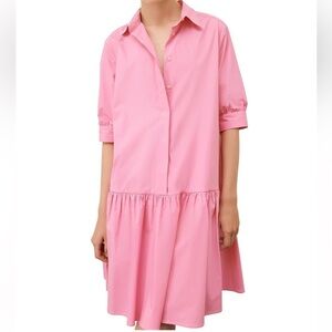 MARELLA BY MAX MARA Women’s Size 12 Pink Summer Collared Shirt Dress Cotton NEW